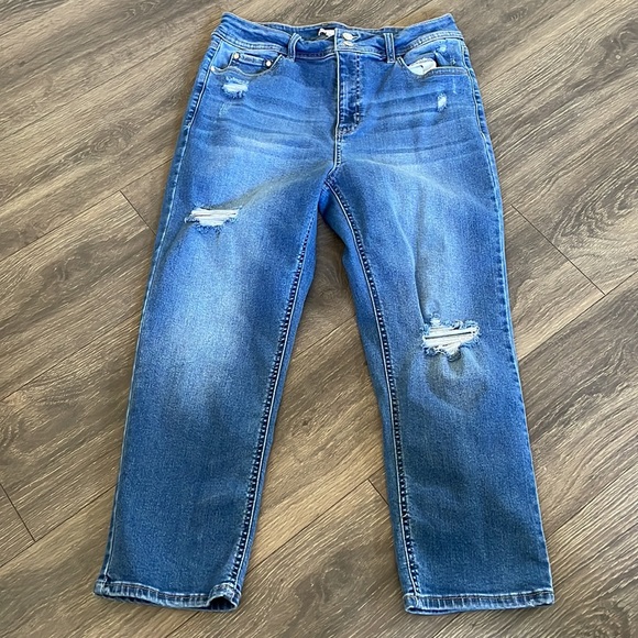 Plus size Distressed cute Jeans worn once size 31 STRETCH! - Picture 2 of 4